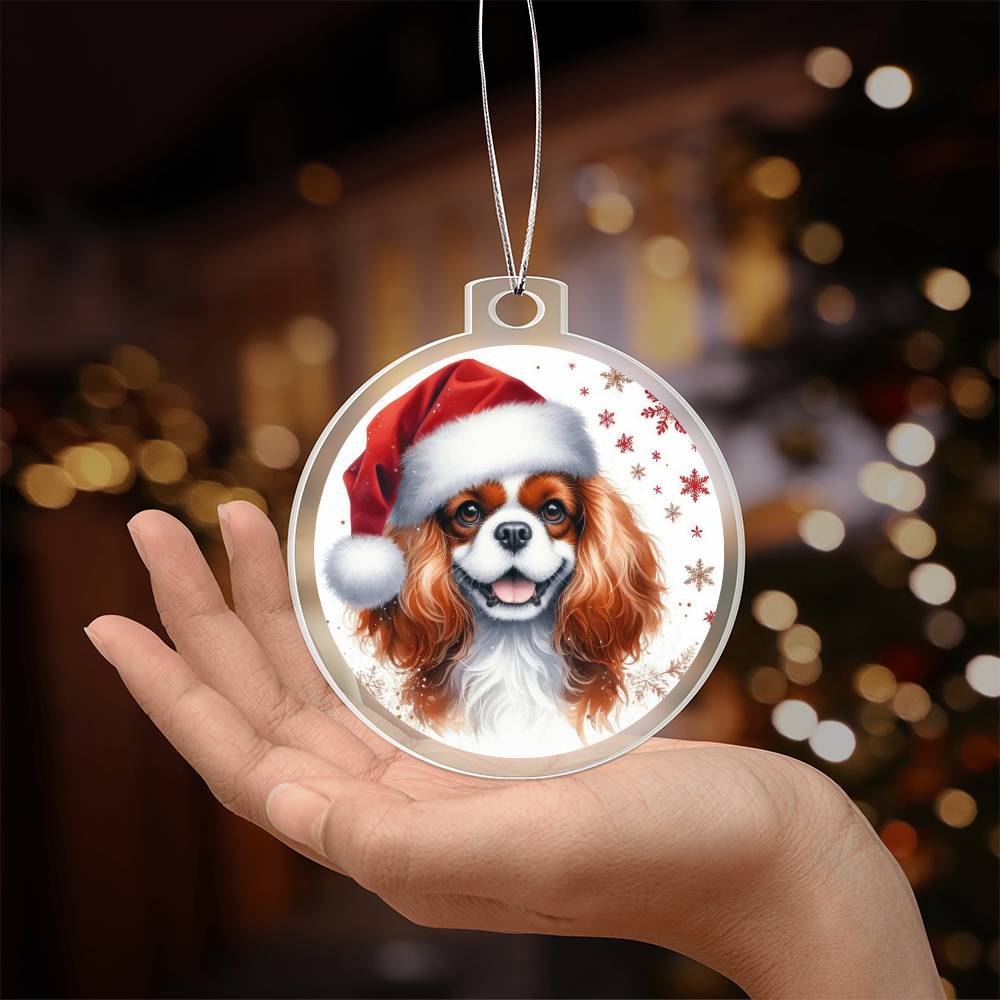 Christmas Dog - Cavalier King Charles Spaniel - Acrylic Ornament