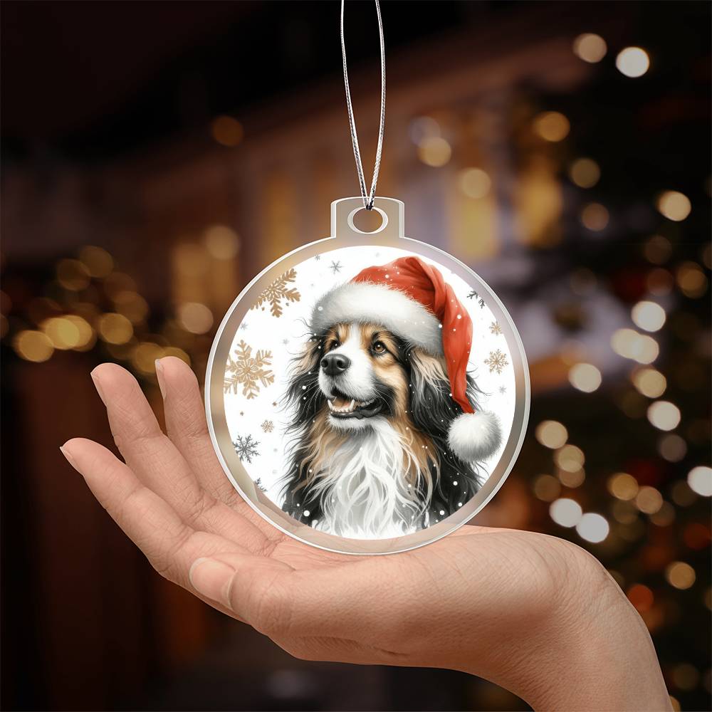 Christmas Dog - Barbet - Acrylic Ornament