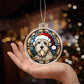 Dog Stained Glass Christmas Design 033 - Acrylic Ornament