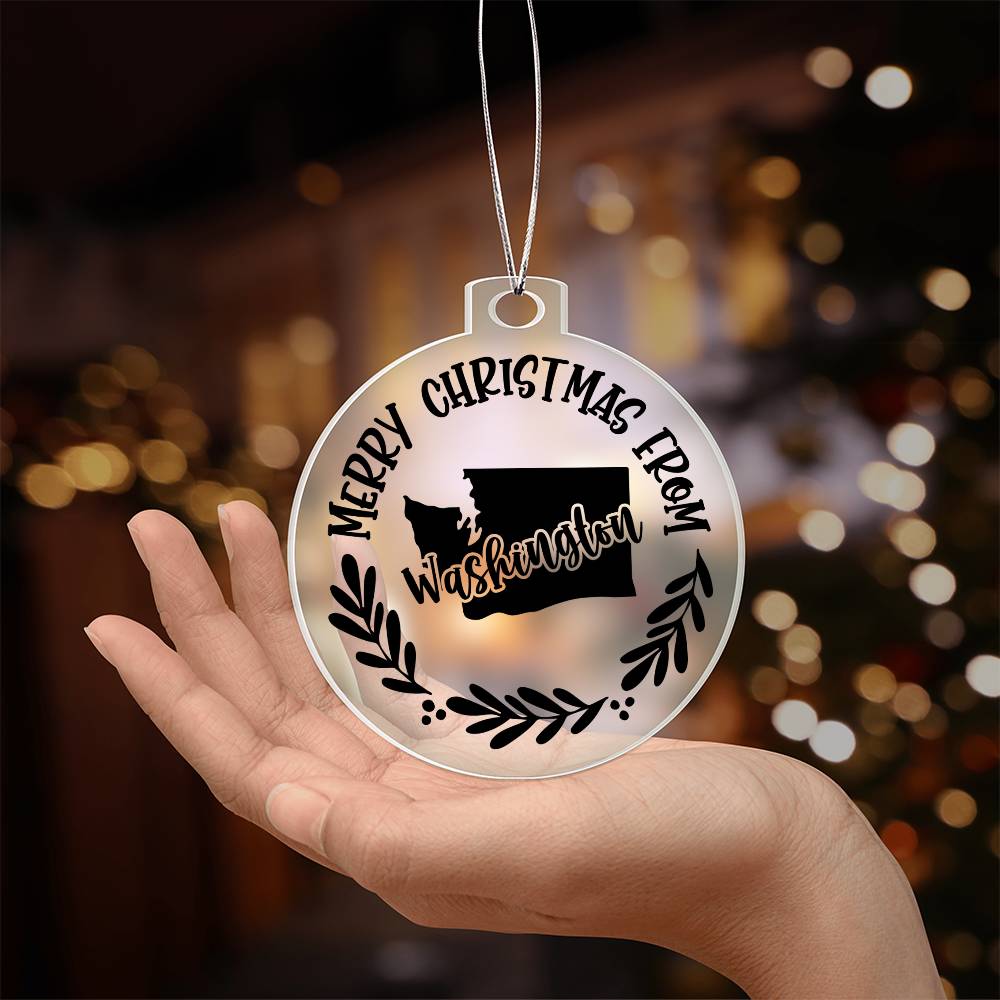 Merry Christmas From Washington - Acrylic Ornament