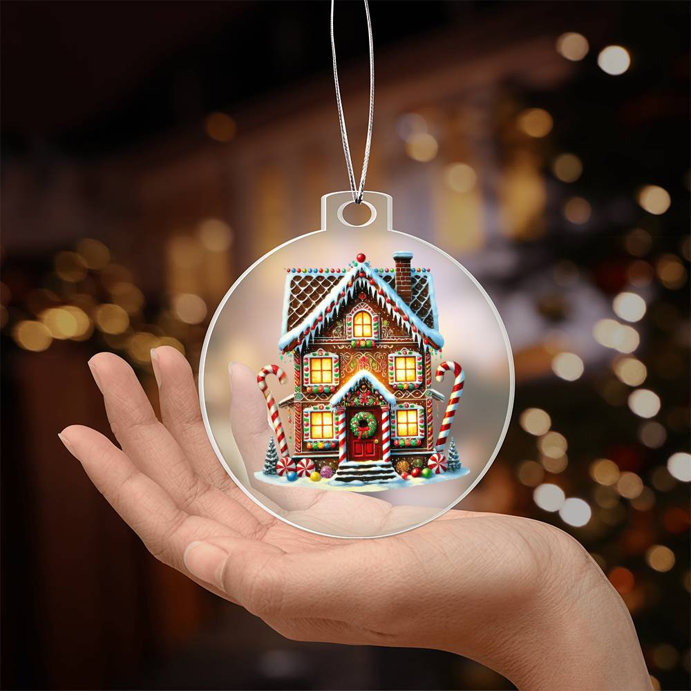 Christmas Gingerbread House 012 - Acrylic Ornament