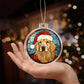Dog Stained Glass Christmas Design 010 - Acrylic Ornament