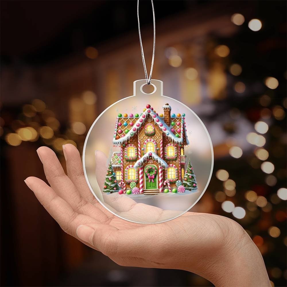 Christmas Gingerbread House 007 - Acrylic Ornament