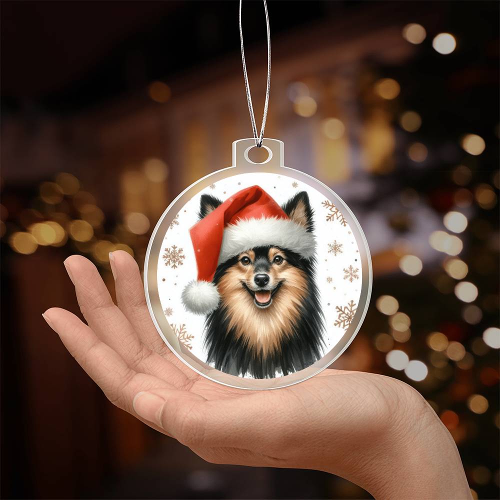 Christmas Dog - Schipperke - Acrylic Ornament