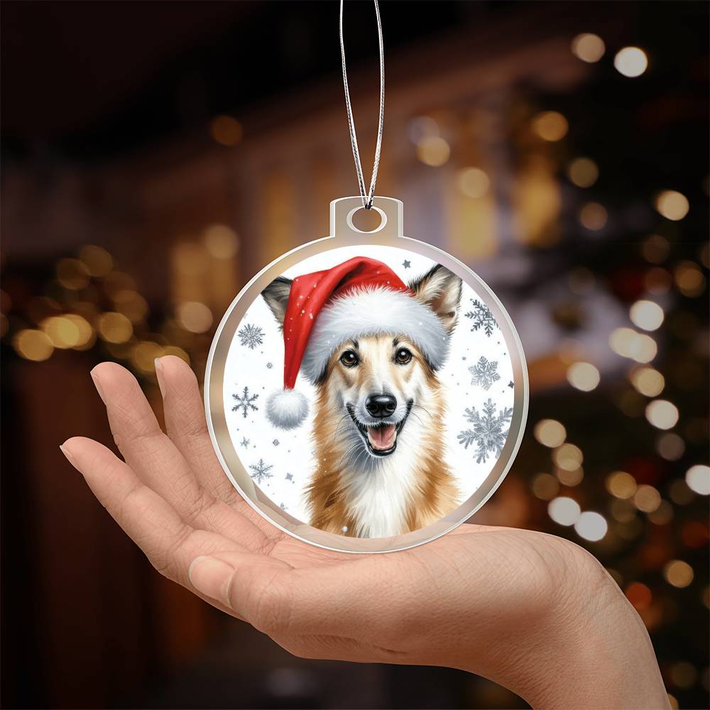 Christmas Dog - Portuguese Podengo Pequeno - Acrylic Ornament