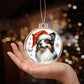 Christmas Dog - Border Collie - Acrylic Ornament
