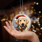 Dog Stained Glass Christmas Design 029 - Acrylic Ornament