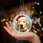 Dog Stained Glass Christmas Design 016 - Acrylic Ornament