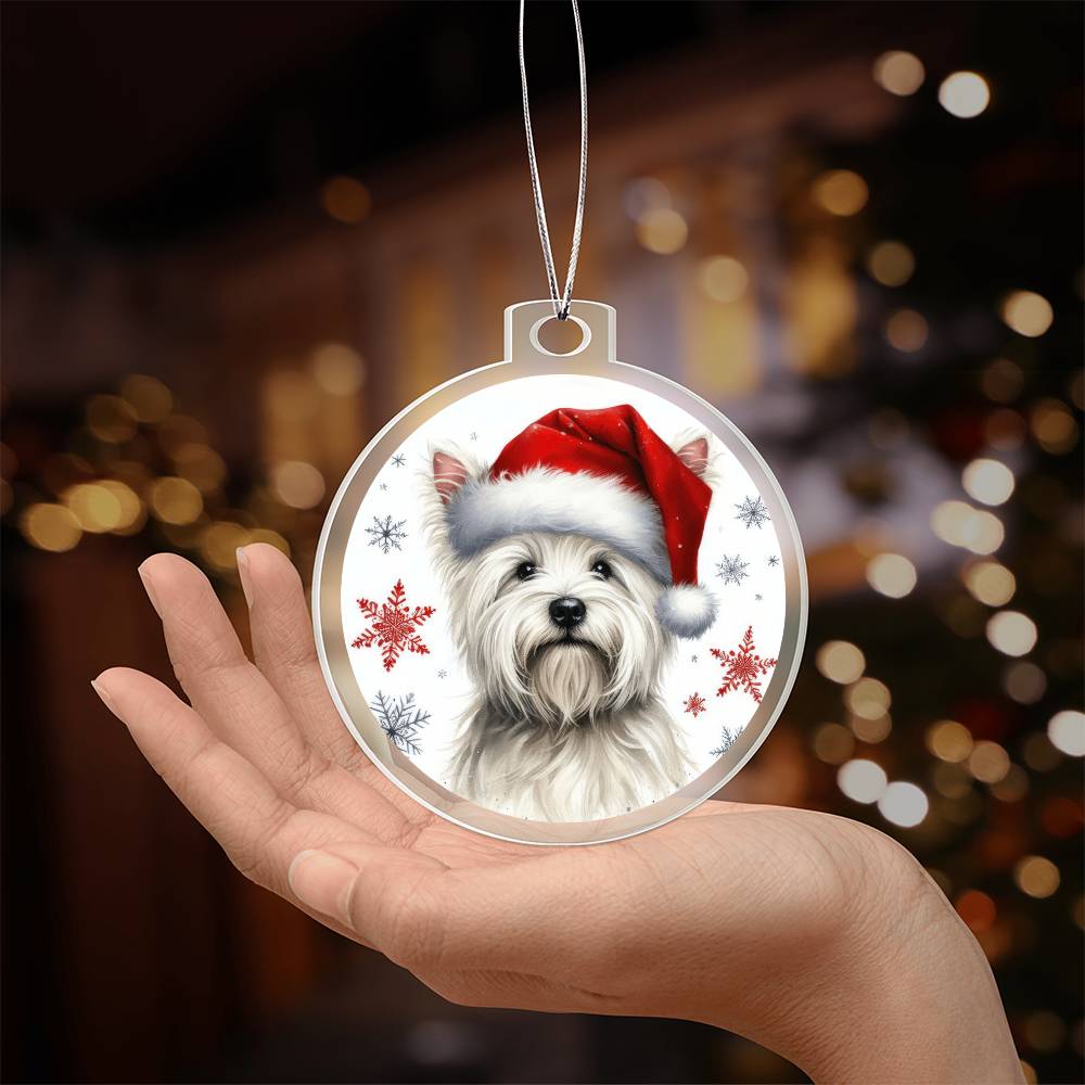 Christmas Dog - West Highland White Terrier - Acrylic Ornament