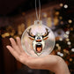 Funny Reindeer Face 17 - Acrylic Ornament