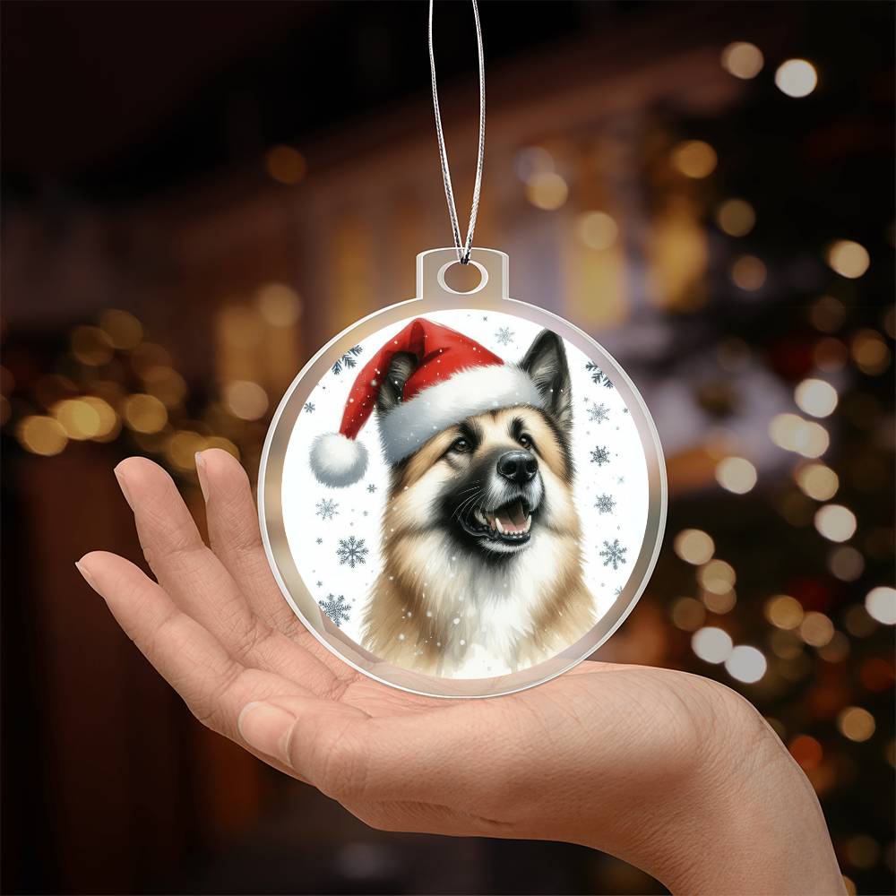 Christmas Dog - Chinook - Acrylic Ornament