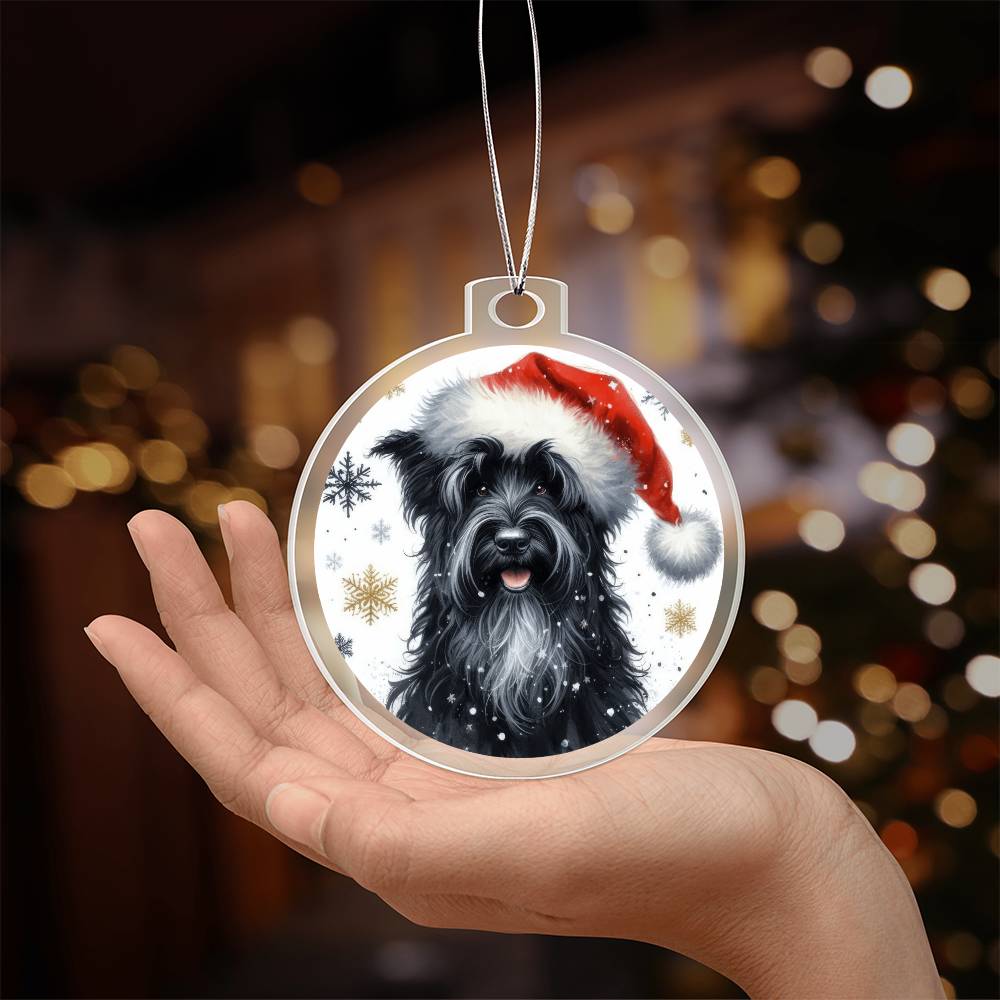 Christmas Dog - Black Russian Terrier - Acrylic Ornament