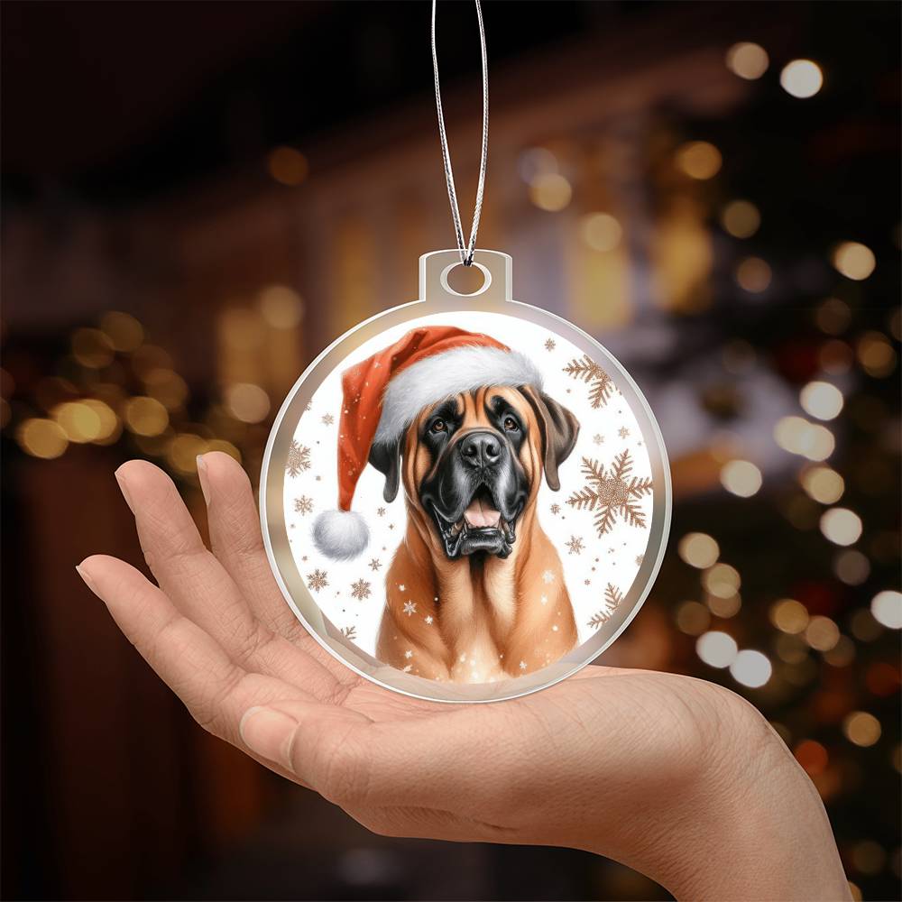 Christmas Dog - Boerboel - Acrylic Ornament
