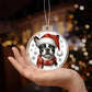 Christmas Dog - Boston Terrier - Acrylic Ornament