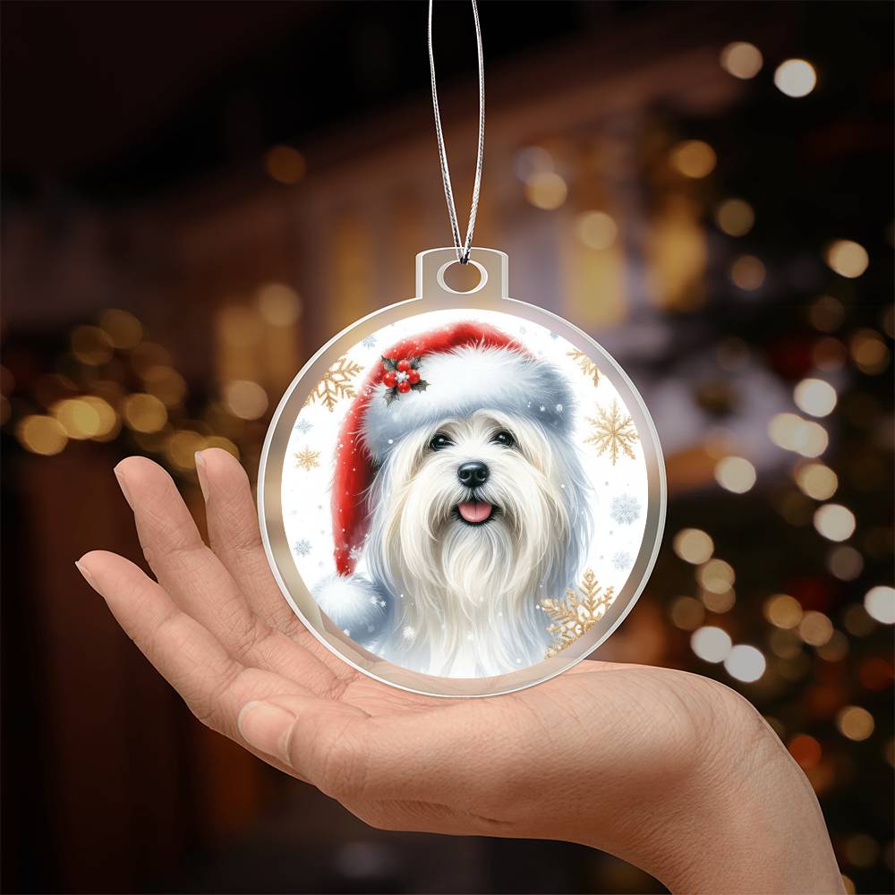 Christmas Dog - Coton De Tulear - Acrylic Ornament