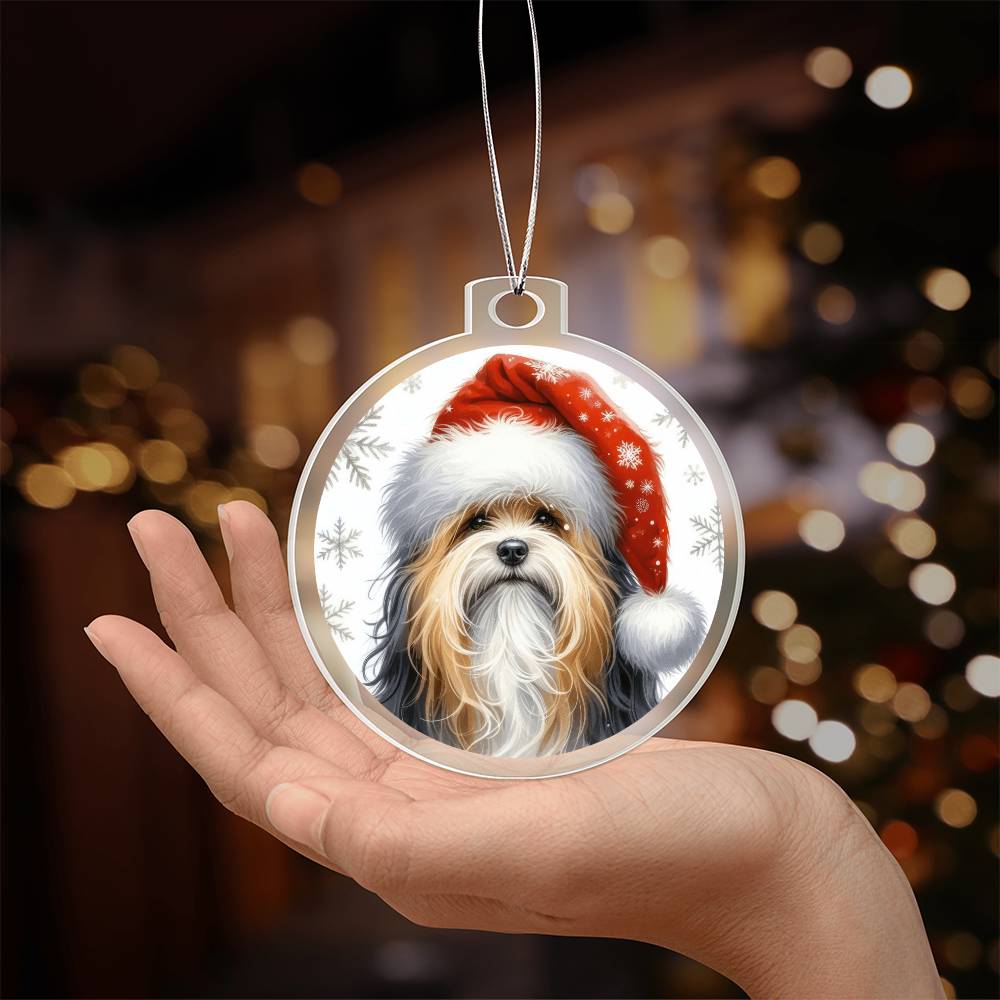 Christmas Dog - Lowchen - Acrylic Ornament