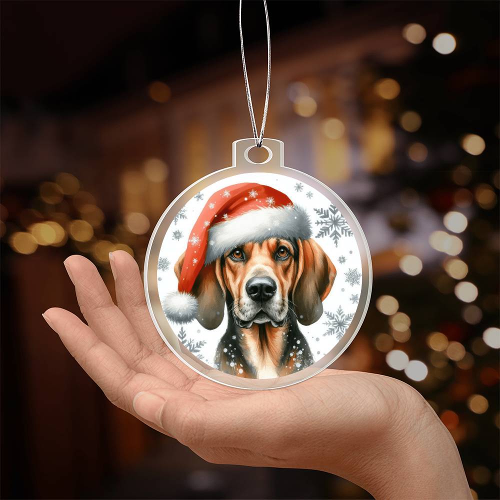Christmas Dog - Plott Hound - Acrylic Ornament