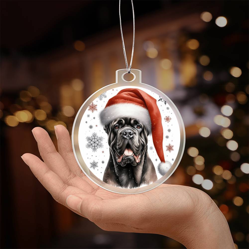 Christmas Dog - Cane Corso - Acrylic Ornament