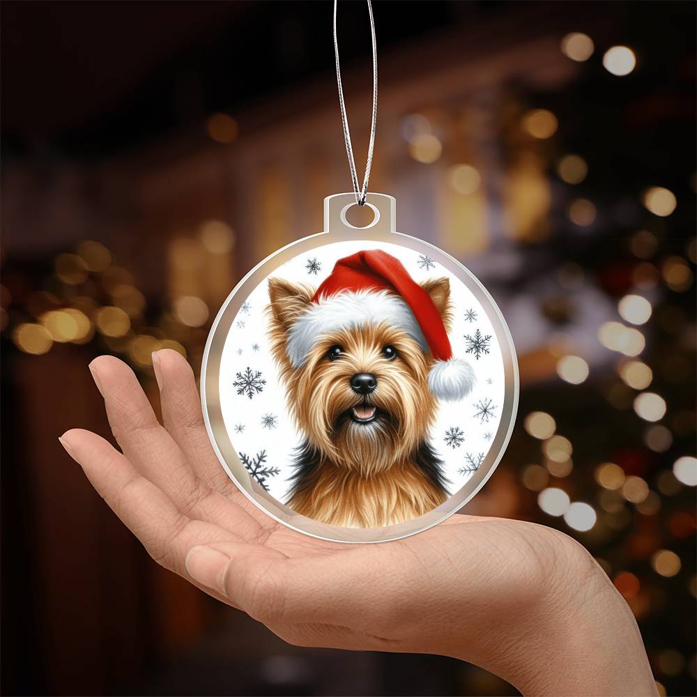 Christmas Dog - Norfolk Terrier - Acrylic Ornament