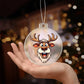 Funny Reindeer Face 08 - Acrylic Ornament
