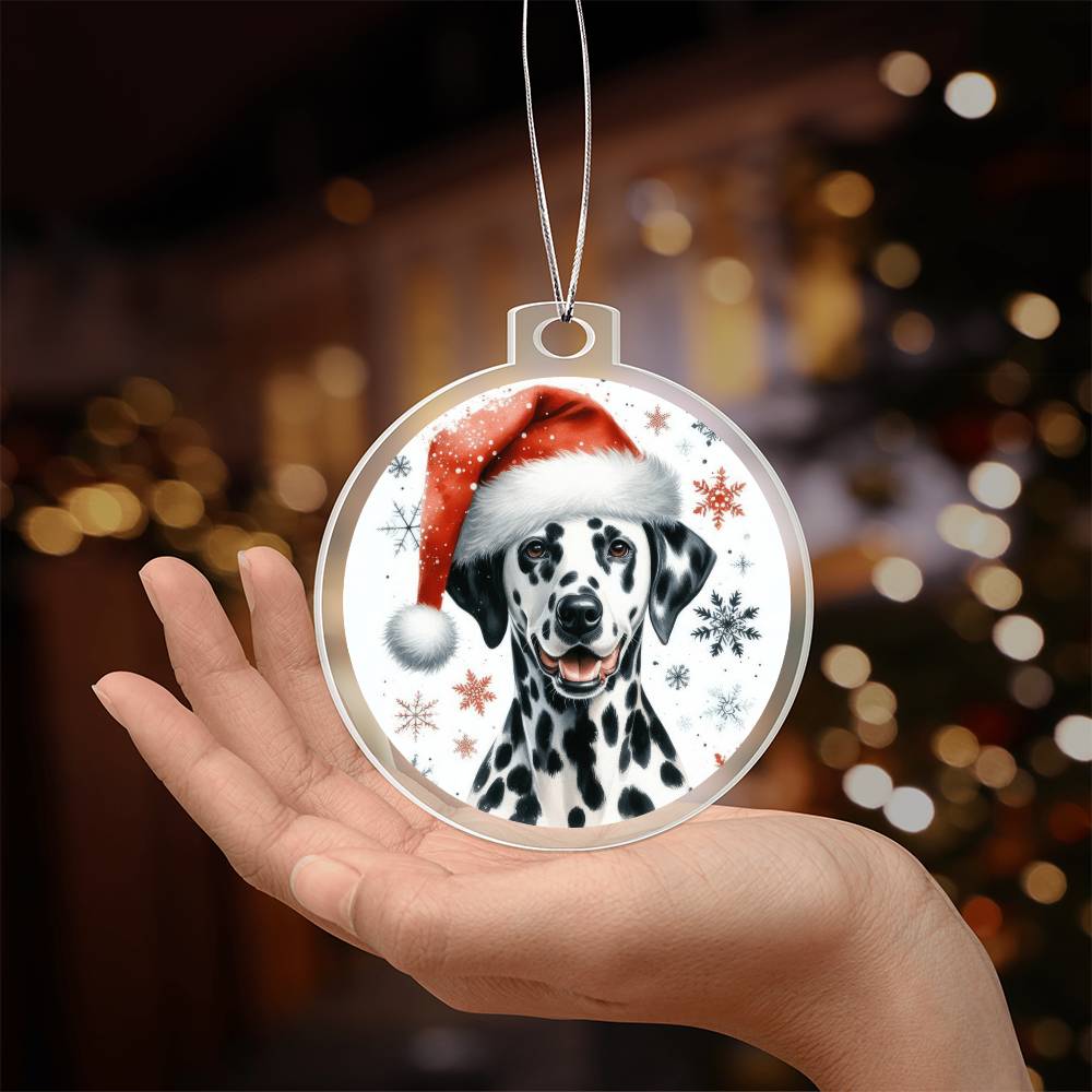 Christmas Dog - Dalmatian - Acrylic Ornament