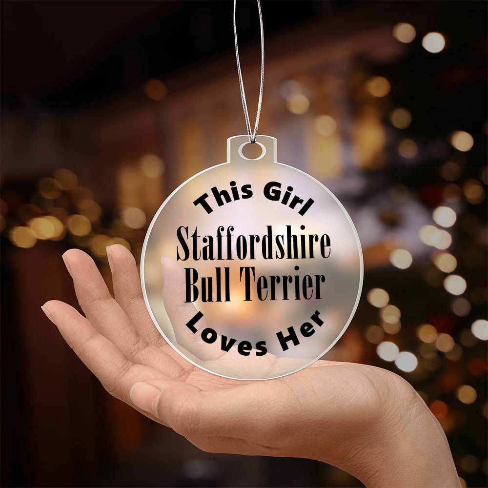 Staffordshire Bull Terrier - Acrylic Ornament