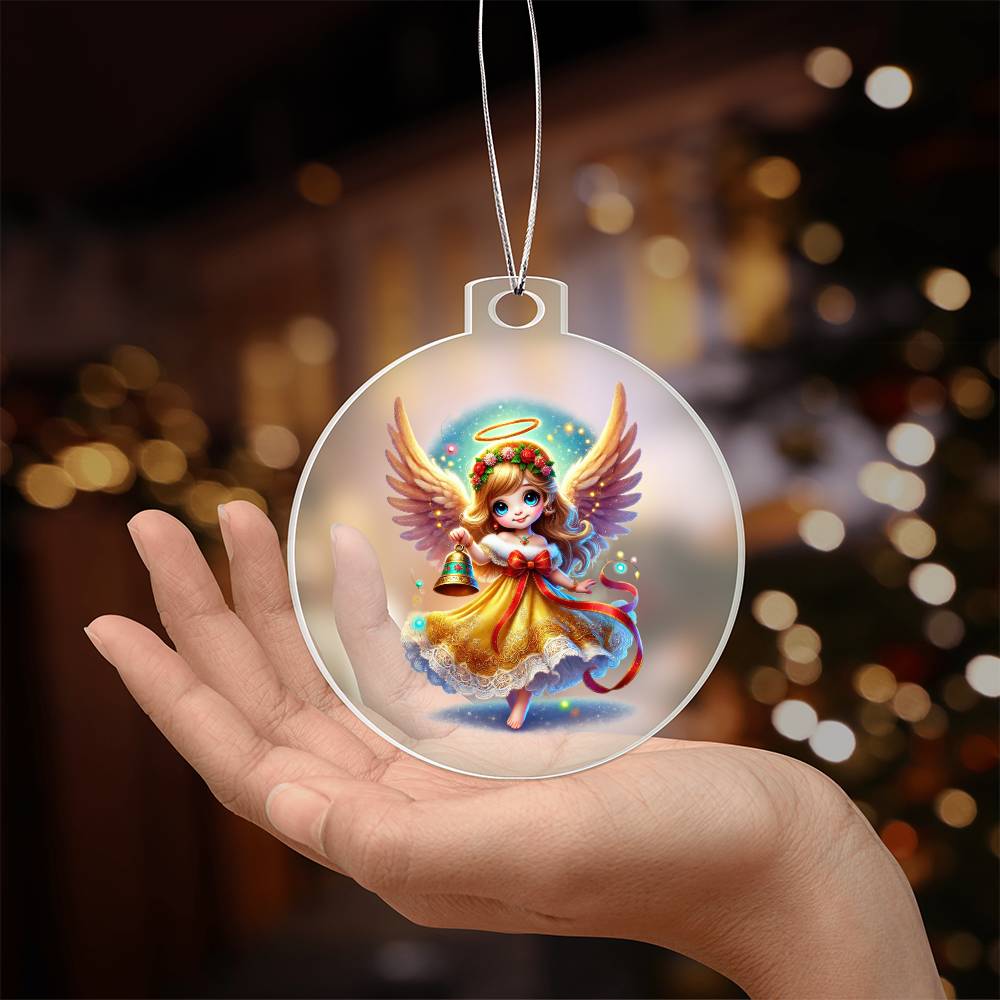 Cute Christmas Angel 013 - Acrylic Ornament