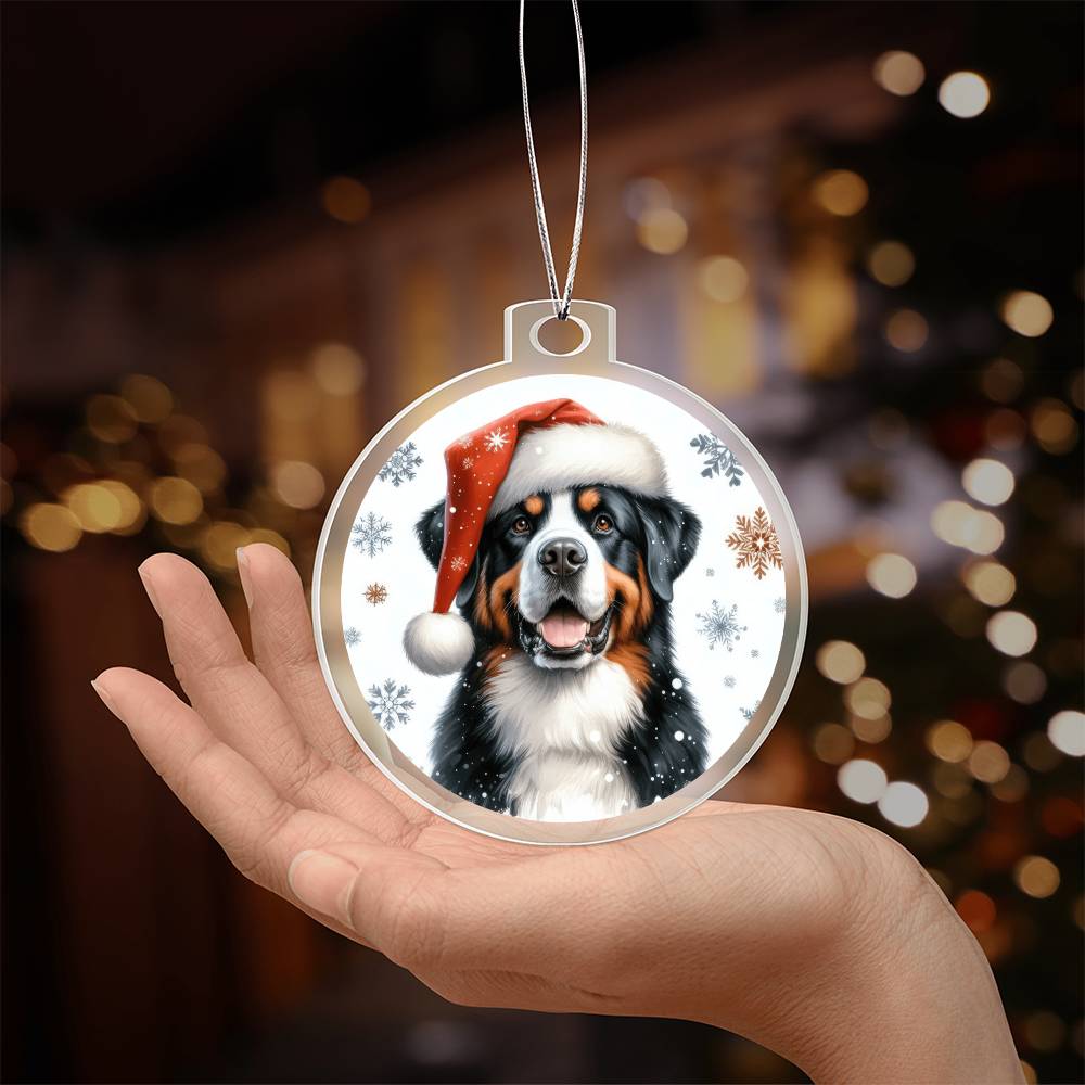 Christmas Dog - Greater Swiss Mountain  - Acrylic Ornament