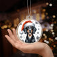 Christmas Dog - Austrian Black and Tan Hound - Acrylic Ornament