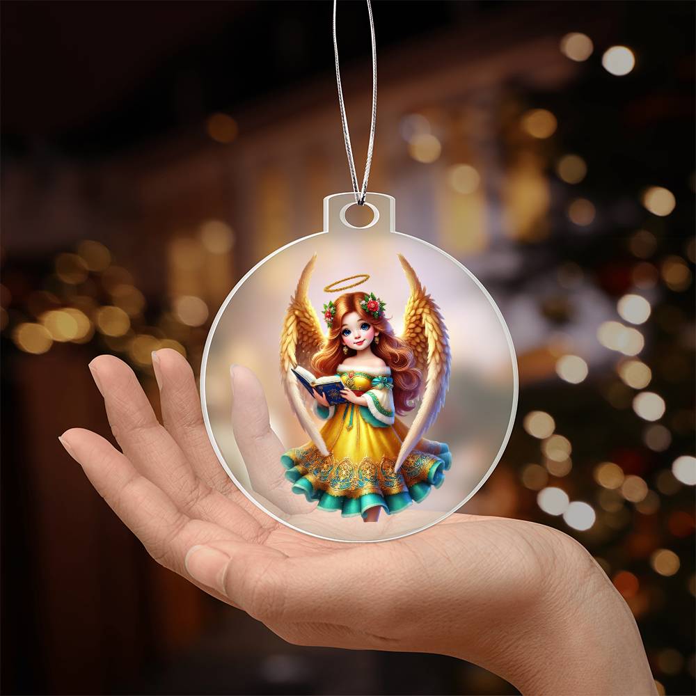 Cute Christmas Angel 014 - Acrylic Ornament
