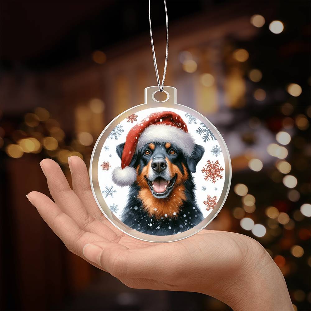 Christmas Dog - Beauceron - Acrylic Ornament