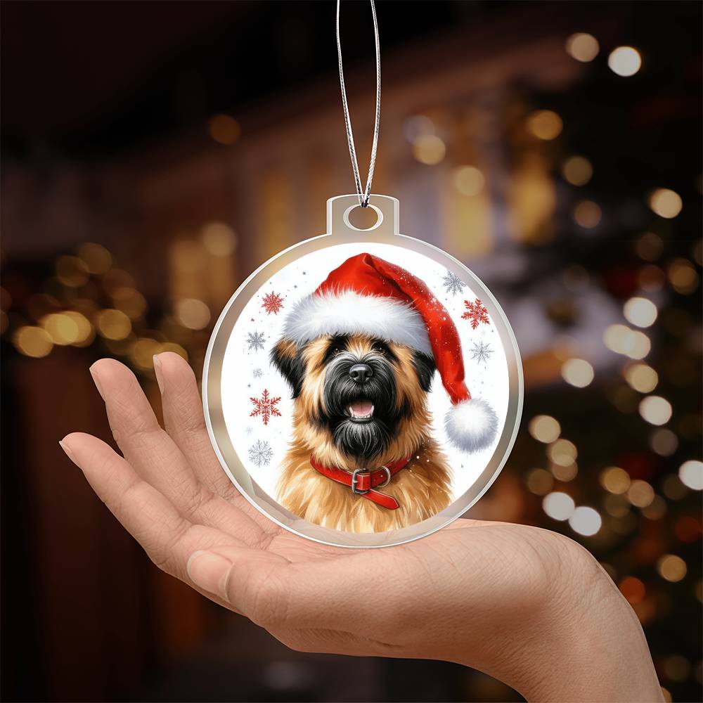 Christmas Dog - Bouvier des Flandres - Acrylic Ornament