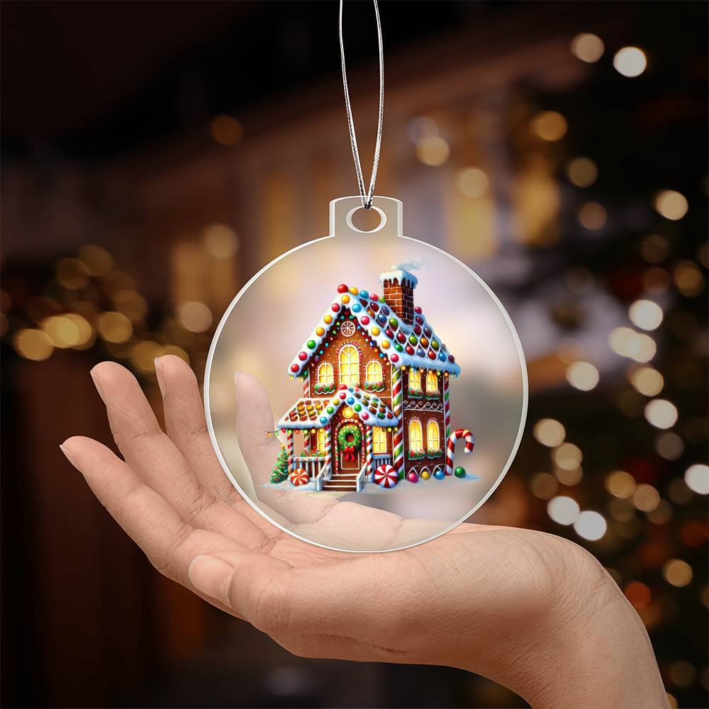 Christmas Gingerbread House 023 - Acrylic Ornament