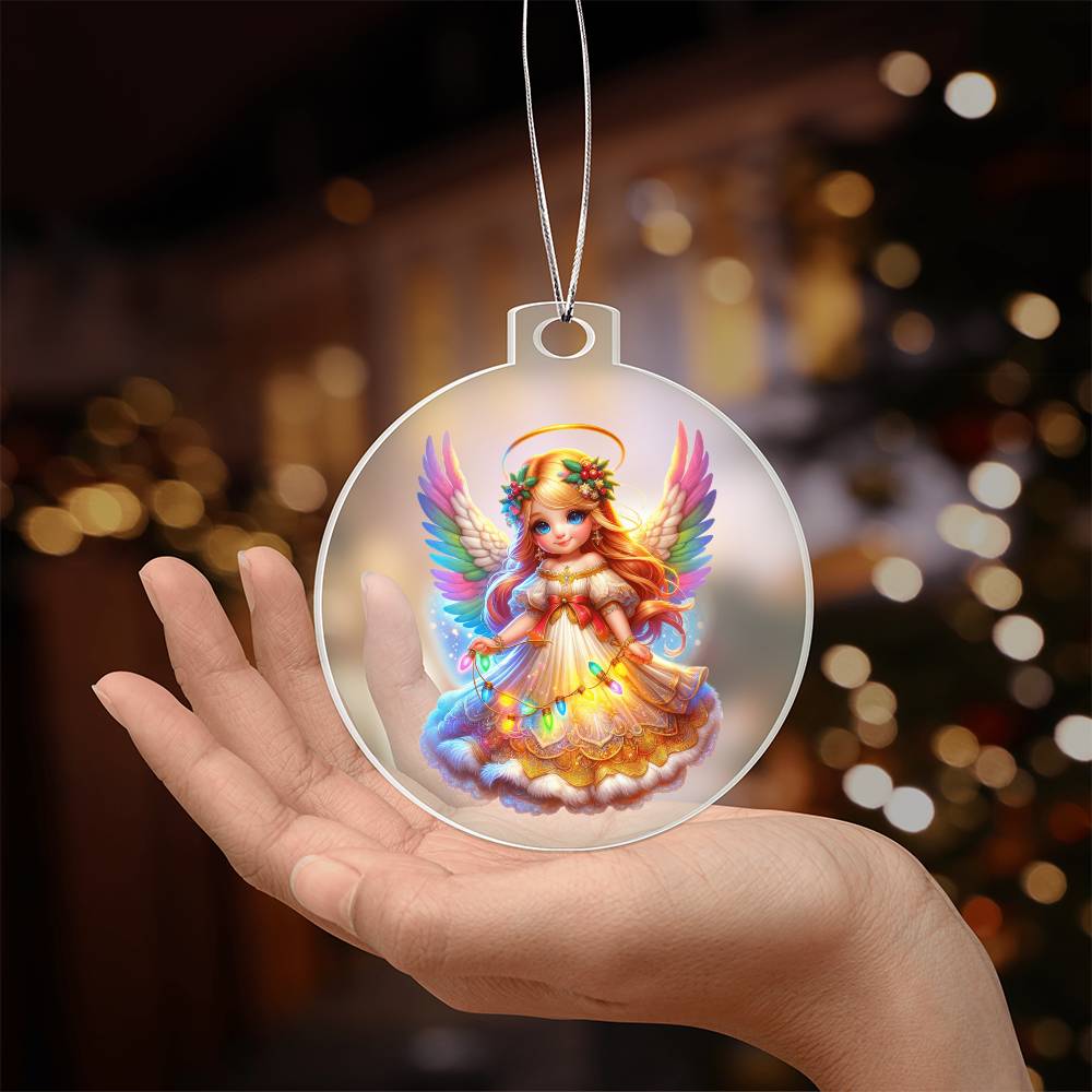 Cute Christmas Angel 005 - Acrylic Ornament