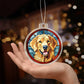 Dog Stained Glass Christmas Design 001 - Acrylic Ornament