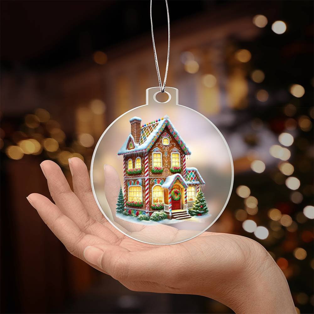 Christmas Gingerbread House 013 - Acrylic Ornament