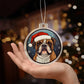 Dog Stained Glass Christmas Design 031 - Acrylic Ornament