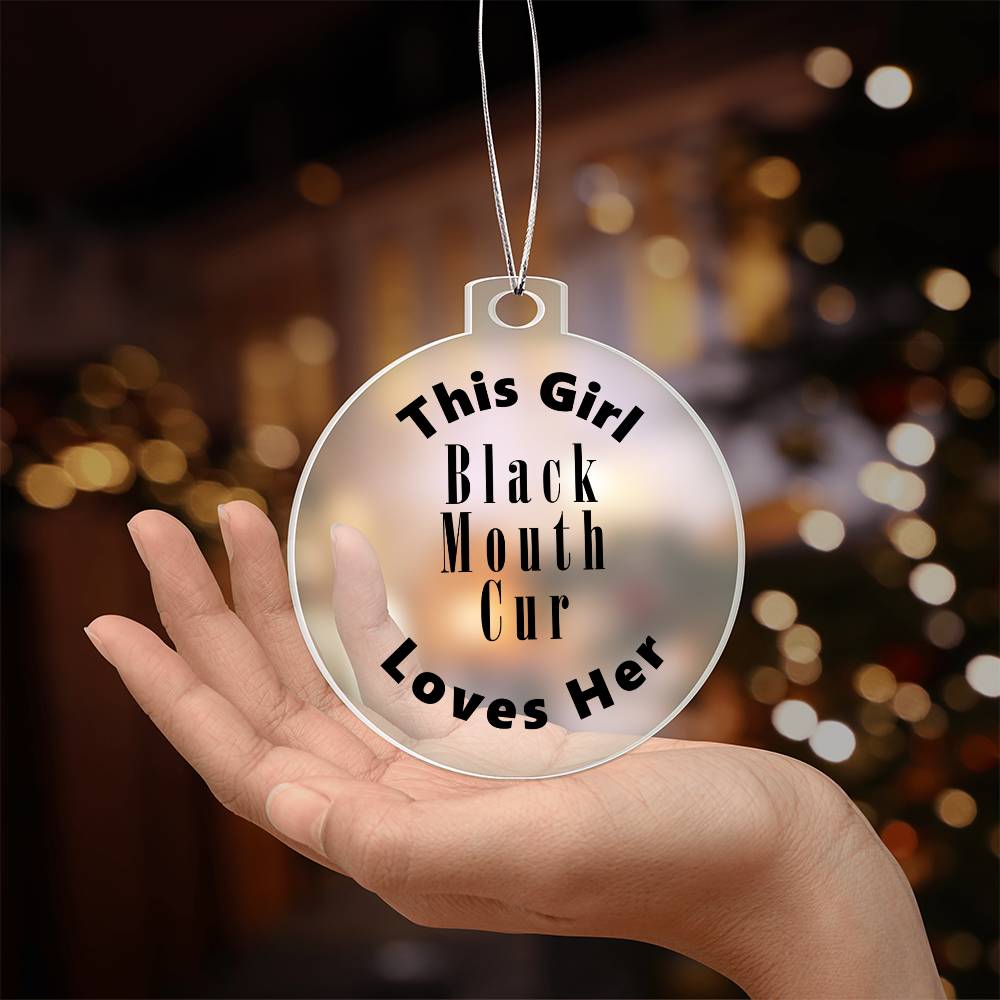 Black Mouth Cur - Acrylic Ornament
