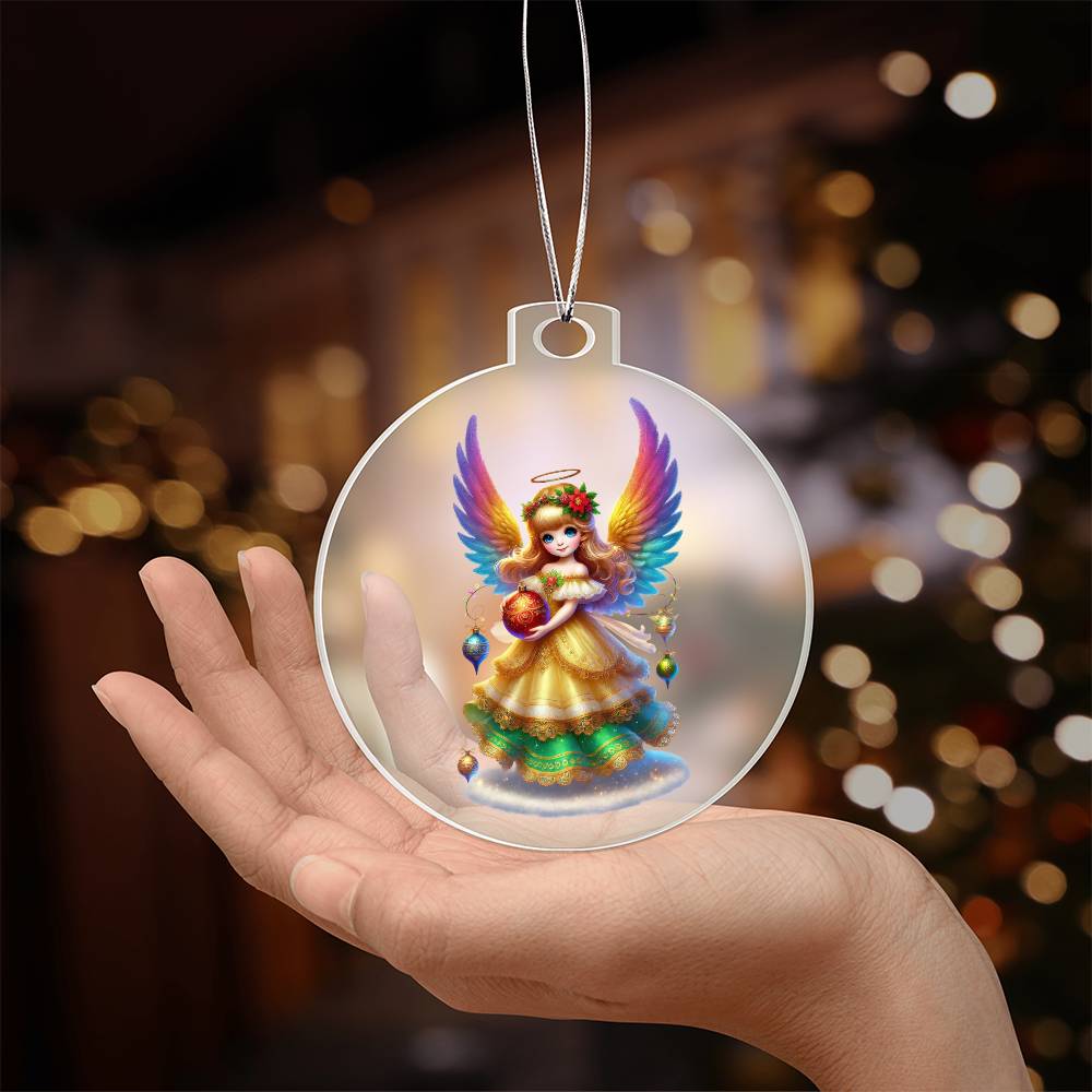 Cute Christmas Angel 016 - Acrylic Ornament