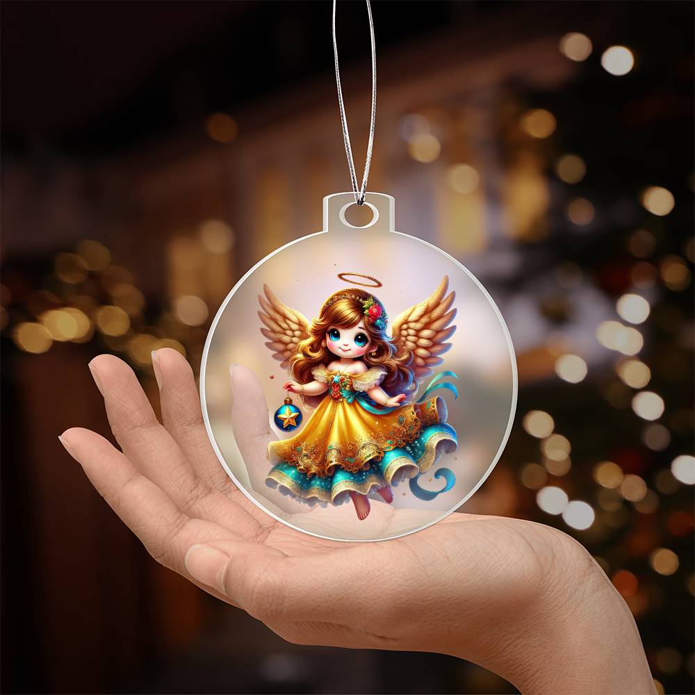 Cute Christmas Angel 023 - Acrylic Ornament