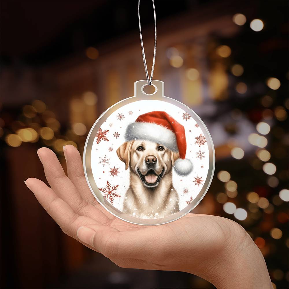 Christmas Dog - Labrador Retriever - Acrylic Ornament