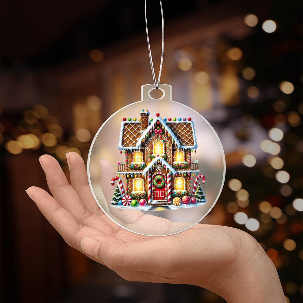 Christmas Gingerbread House 022 - Acrylic Ornament