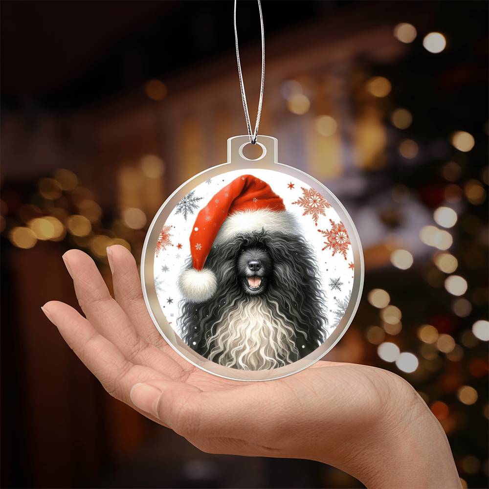 Christmas Dog - Puli - Acrylic Ornament