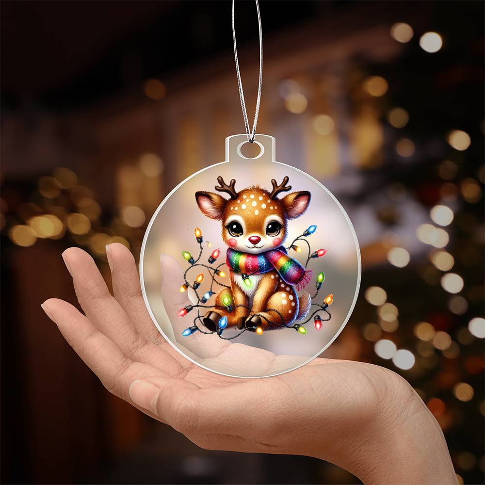 Cute Christmas Reindeer 023 - Acrylic Ornament