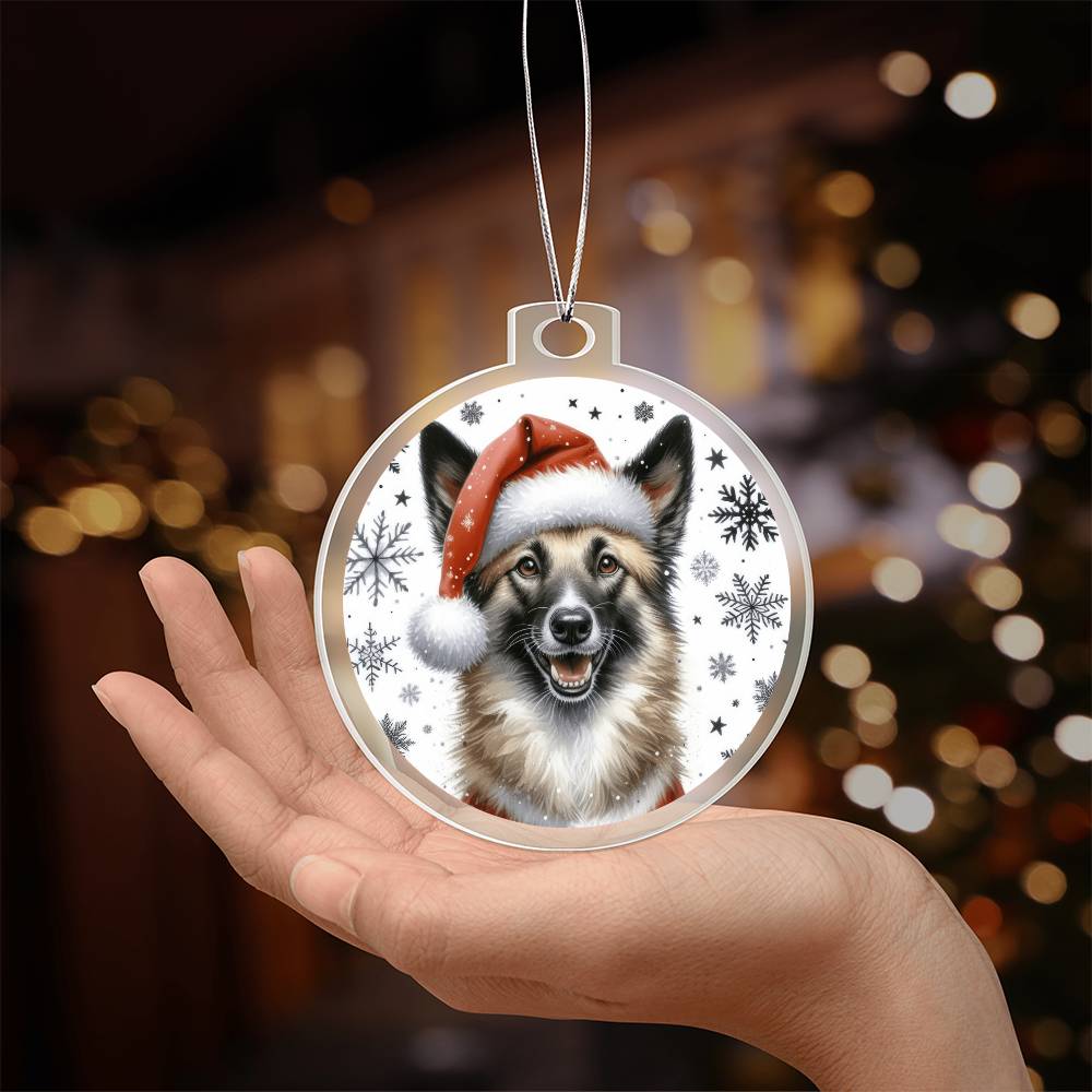 Christmas Dog - Mudi - Acrylic Ornament