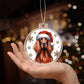 Christmas Dog - Irish Setter - Acrylic Ornament