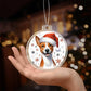 Christmas Dog - Basenji - Acrylic Ornament