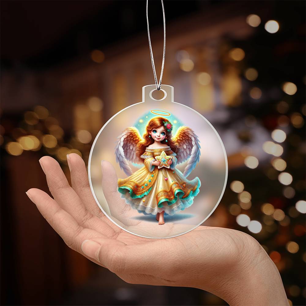 Cute Christmas Angel 007 - Acrylic Ornament