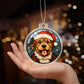 Dog Stained Glass Christmas Design 011 - Acrylic Ornament