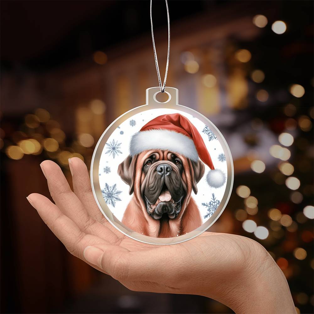 Christmas Dog - Neapolitan Mastiff - Acrylic Ornament